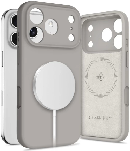 Tech-Protect Silicone MagSafe Case for iPhone 17 Pro - Gray