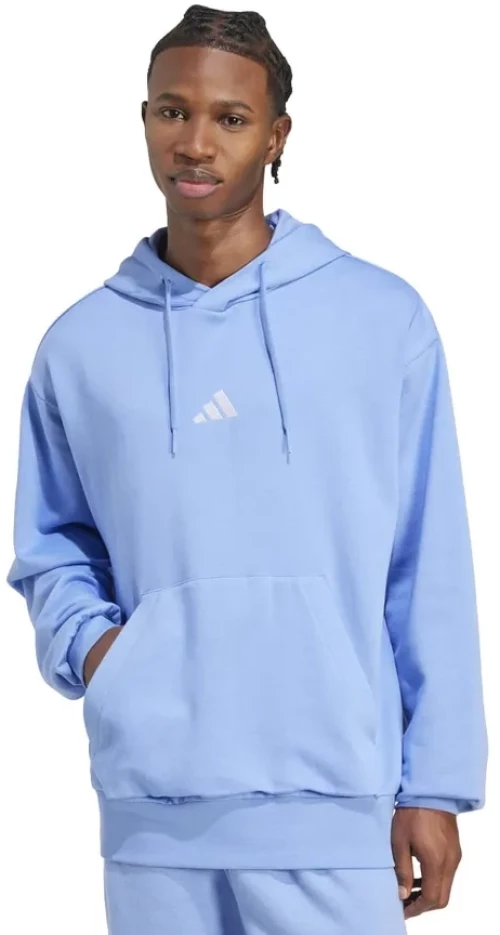 Ανδρικό Φούτερ Με Κουκούλα Adidas Feelcozy 3 Bar Logo Σιέλ  Σιέλ