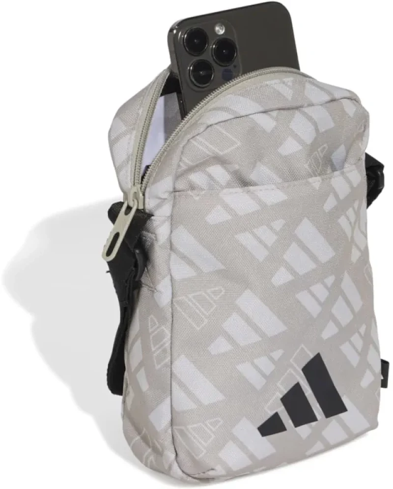Τσαντάκι Ώμου Adidas  Linear Monogram Graphic Organizer Μπεζ / Μαύρο  Γκρι Μαύρο