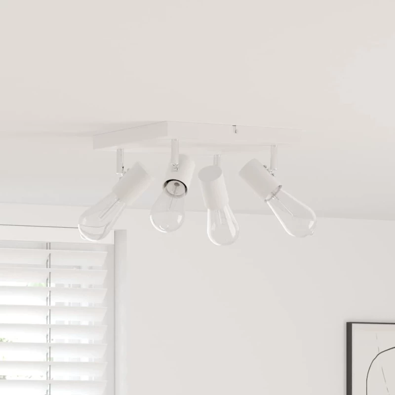 Ceiling Spotlight 4 Way Adjustable Λευκό E27 Λευκό 4108186