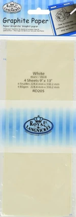 Καρμπόν γραφίτη λευκό συσκευασία 4 φύλλων 23x33xm