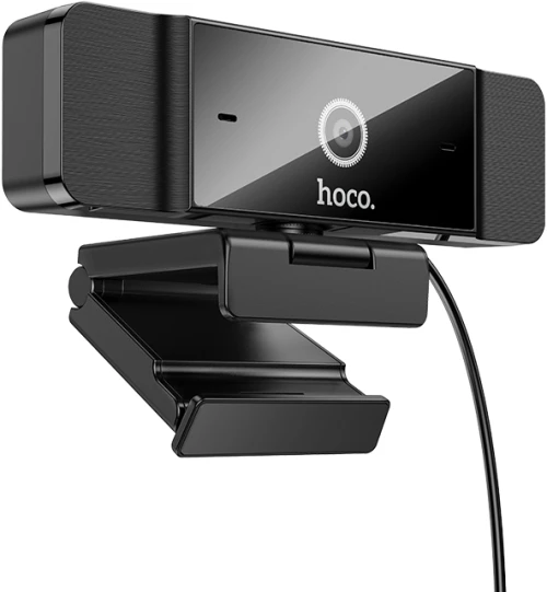 USB Webcam Hoco D100 1080p 30Fps Dual Microphone Μαύρη 1.5m