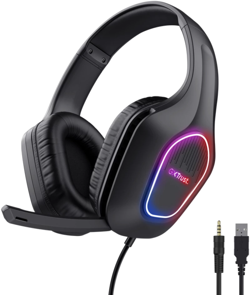 Trust TR-25331 GXT 416 Zirox Ασύρματο Over Ear Gaming Headset με σύνδεση 3.5mm / USB