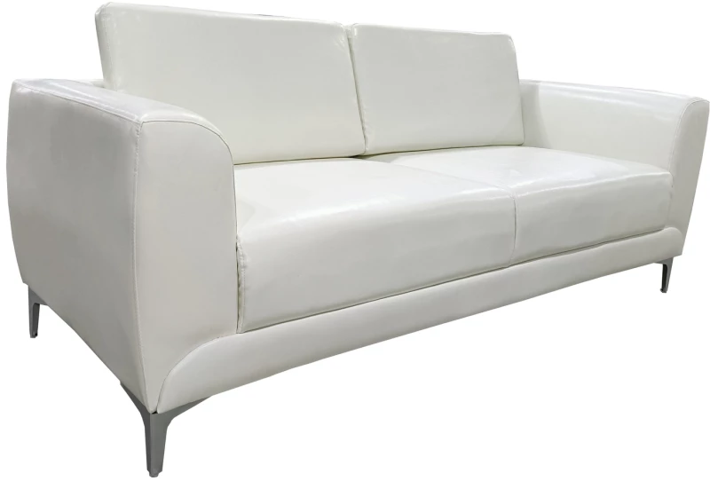 Καναπές Τριθέσιος ArteLibre ELFRIC Λευκό PU 190x81x81cm