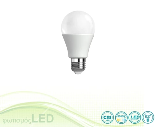 Λαμπτήρας Led E27 A60 10W Dimmable- Cool Day Light (6000-6500K)