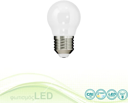 Λαμπτήρας Led E27 G45 6W Filament Frozen- Warm White (2700-2800K)