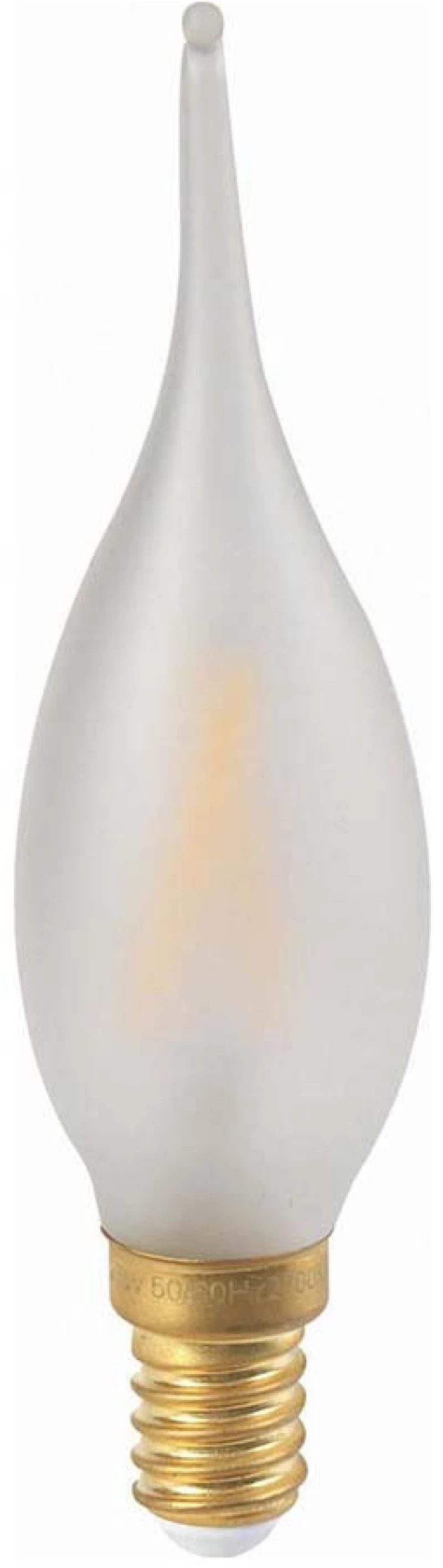 Λαμπτήρας Led Filament Ματ με Μύτη E14 C35 Tip 6W - 490Lm 44-05524 (2800K) Dimmable