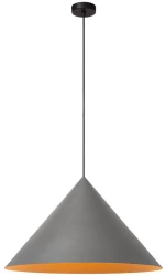 Lucide SPITZE - Pendant light - Ø 60 cm - 1xE27 - Grey | Vibes - 21440/60/36