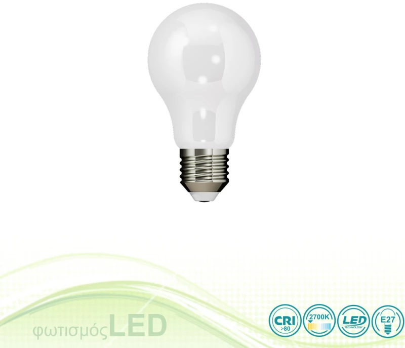 Λαμπτήρας Led E27 A60 8W Filament Frozen