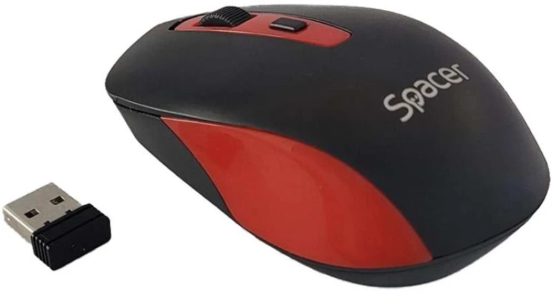 Spacer SPMO-WS01-BKRD WS Ασύρματο Ποντίκι Κόκκινο