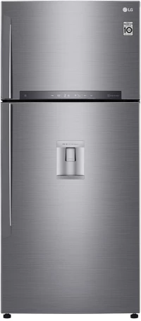 LG GTF744PZPED Ψυγείο Δίπορτο 509lt Total NoFrost Υ180xΠ78xΒ73εκ. Inox