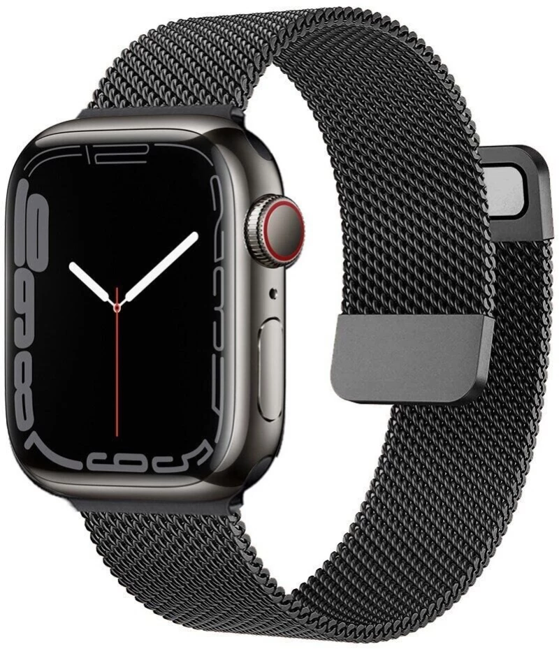 Premium Magnetic Steel Band Apple Watch 42/44/45/49mm Μαύρο