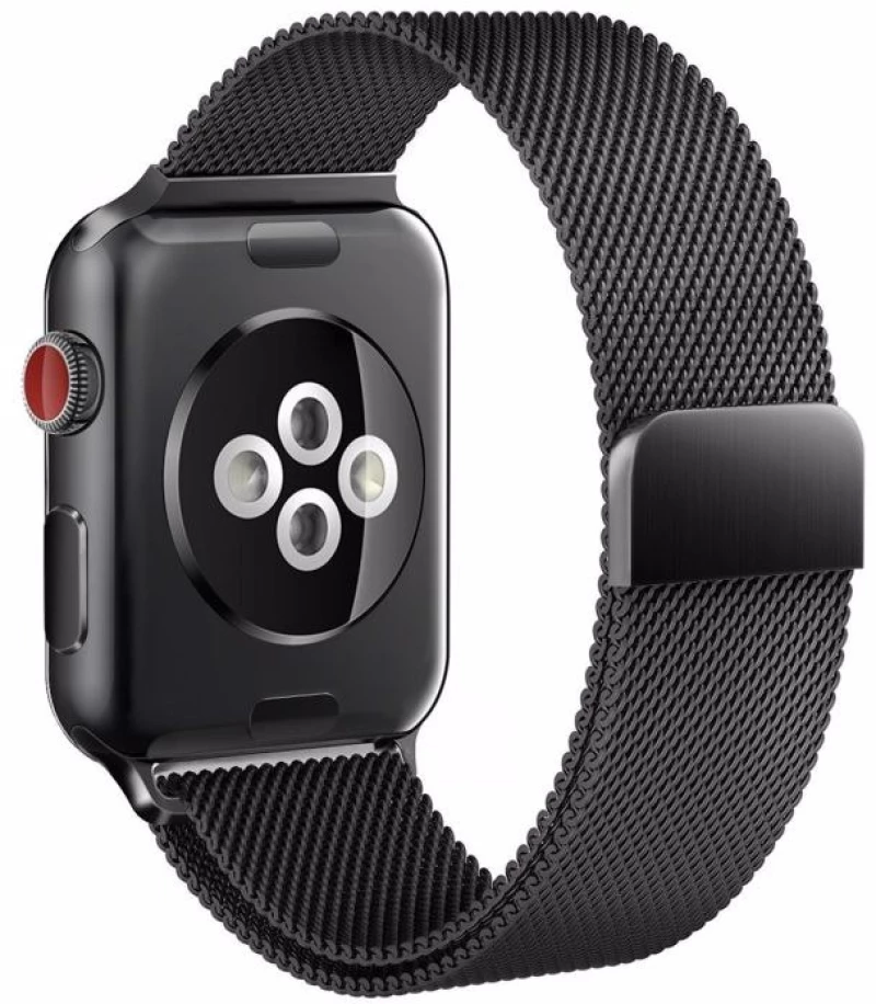 Premium Magnetic Steel Band Apple Watch 42/44/45/49mm Μαύρο