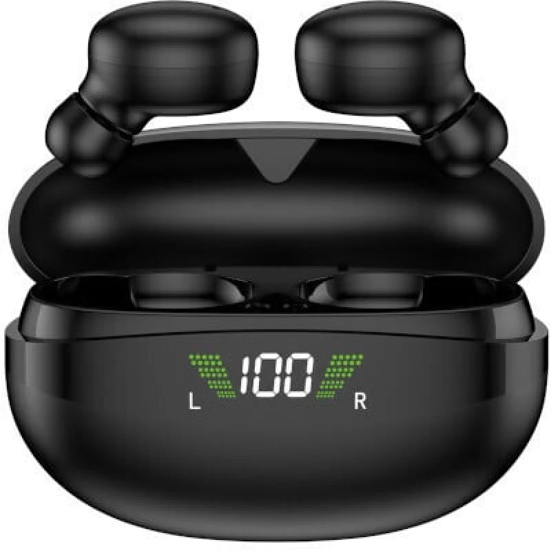 Akai BTE-J350 In-ear Bluetooth Handsfree Ακουστικά με Θήκη Φόρτισης Μαύρα