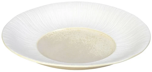 Zen Sun βαθύ πιάτο από πορσελάνη με μπεζ επιφάνεια σετ τεσσάρων τεμαχίων 30 εκ