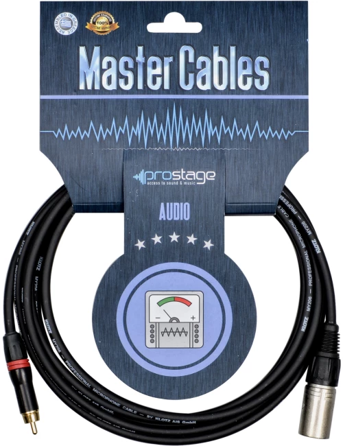 Prostage RCM-05 - Επαγγελματικό καλώδιο XLR male - RCA male 5 μέτρα