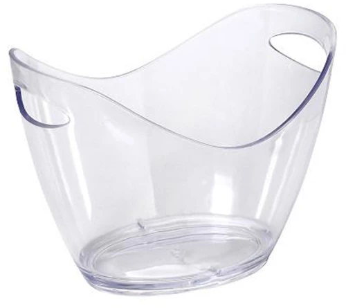 Σαμπανιέρα οβάλ διάφανη σετ των οχτώ τεμαχίων 35x26x26 εκ