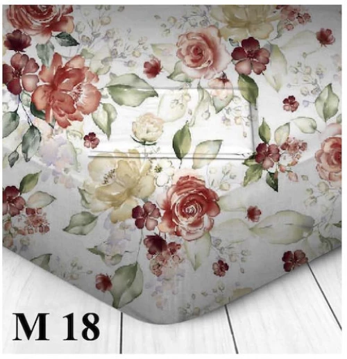 Marwa Σετ Σεντόνια Υπέρδιπλα με Λάστιχο 160x200x30εκ. 100% Βαμβάκι M-18 Floral