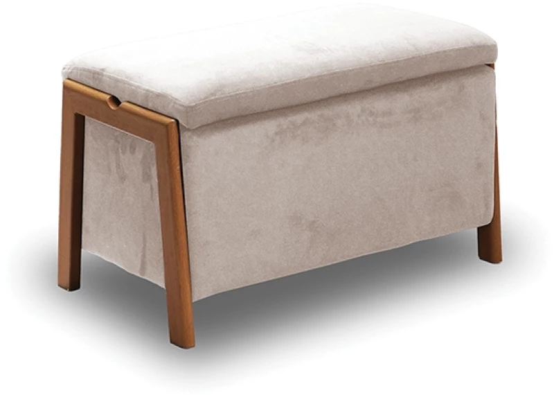 DALI ΣΚΑΜΠΟ VELVET BEIGE ΜΕ ΑΠΟΘ. ΧΩΡΟ 75X42X44εκ.