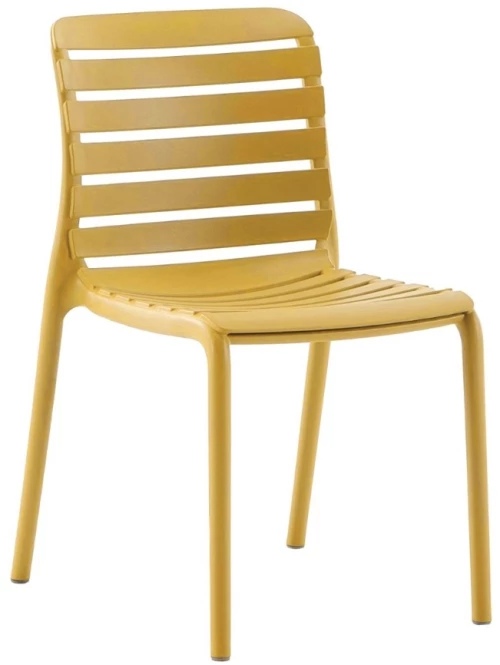 Parm Καρέκλα Πολυπροπυλενίου Μουσταρδί 47x56x47/82cm