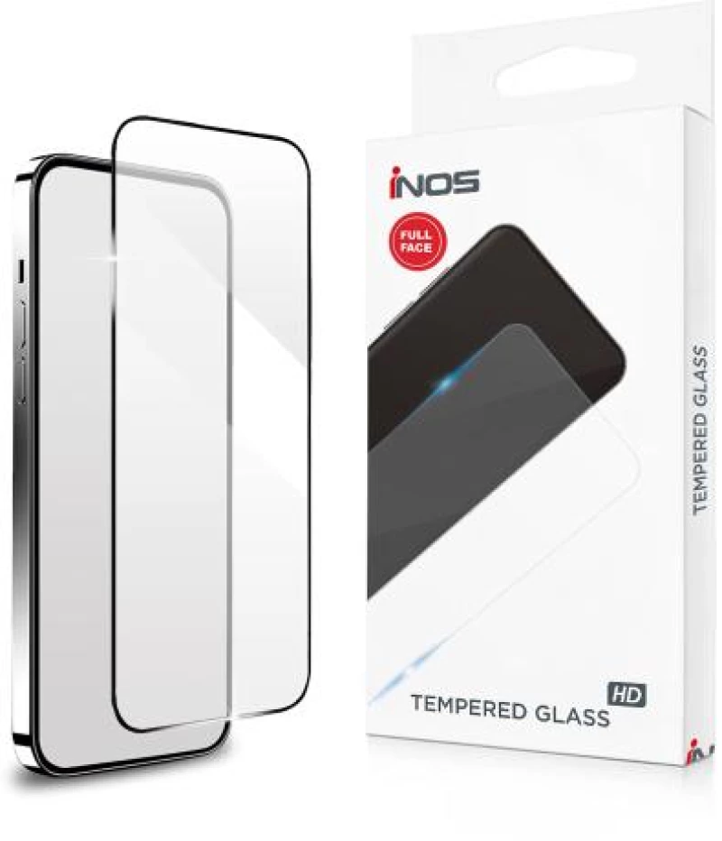 Tempered Glass Full Face inos 0.33mm Apple iPhone 17 3D Μαύρο