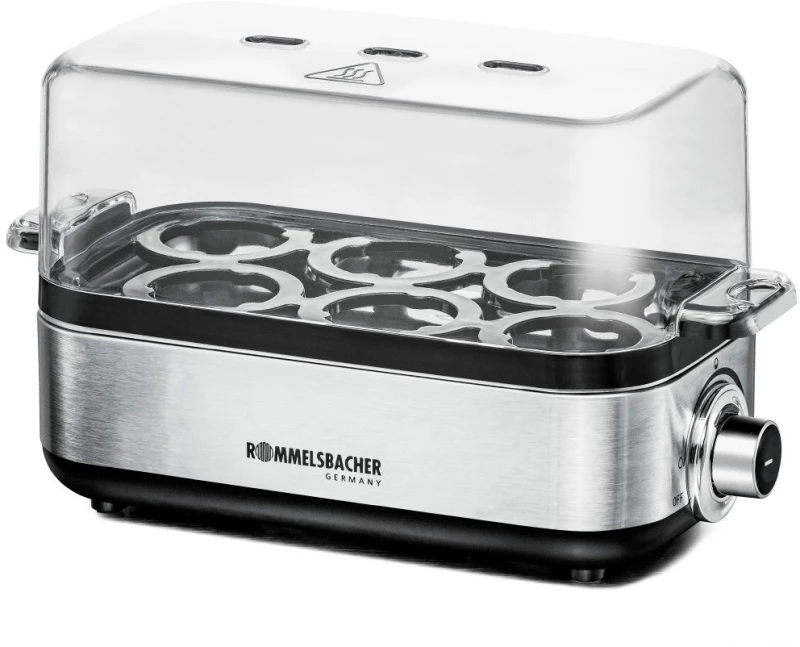 Rommelsbacher ER 600 egg cooker 6 egg(s) 400 W Stainless steel, Transparent