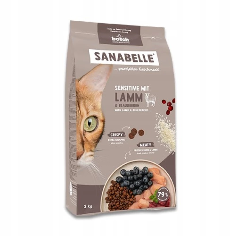 BOSCH Sanabelle Life Sensitive with lamb & blueberries - dry cat food - 8kg