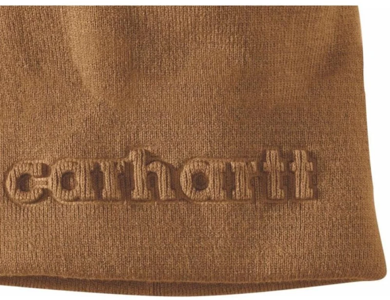 Σκούφος Knit Embossed Beanie Carhartt Brown Carhartt 107002-BRN