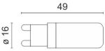 ΛΑΜΠΤΗΡAΣ LED G9 ΚΕΡΑΜΙΚΟΣ DIMMABLE 4W 3000K 5375