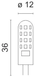 ΛΑΜΠΤΗΡAΣ LED 12V G4 2.5W 3000K 5554