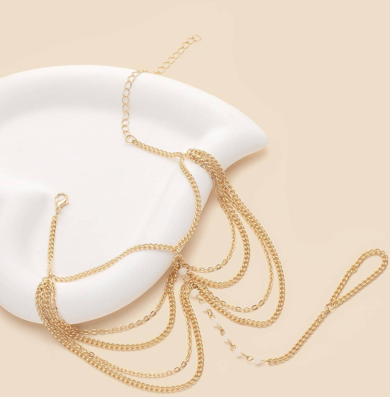 Γυναικείο Βραχιόλι Αστραγάλου CB80340 Χαλκός - Χρυσό