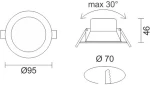 ΧΩΝΕΥΤΑ LED ΟΡΟΦΗΣ CCT ΠΕΡΙΣΤΡΕΦΟΜΕΝΑ 7W 3000K | 4000K | 6000K 6444