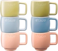 STAUB Set of 6 Ceramic Mugs - Multicolor, 100 ml