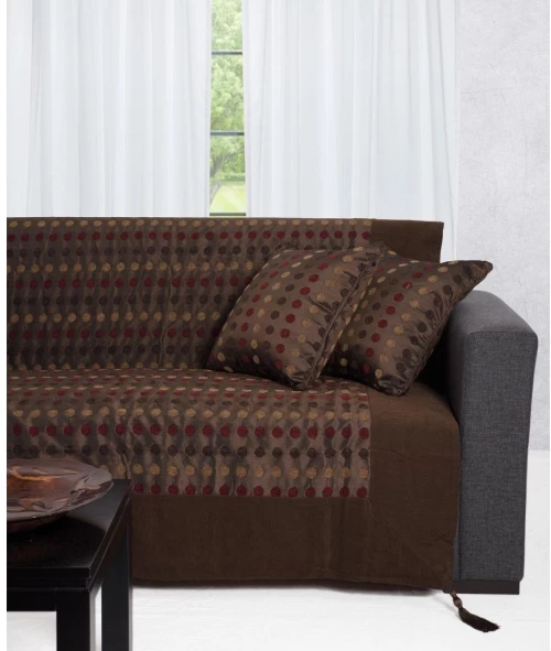 Silk Fashion ΡΙΧΤΑΡΙΑ 602 πουά (150cm x 180cm) καφέ