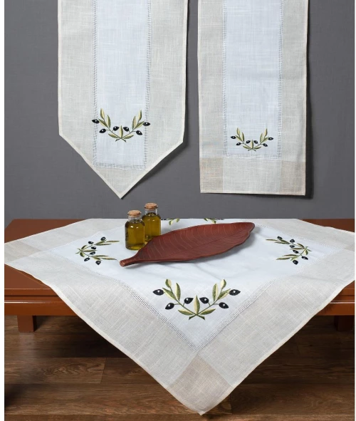 Ροτόντα bg23a (85cm) ivory με μαύρη ελιά