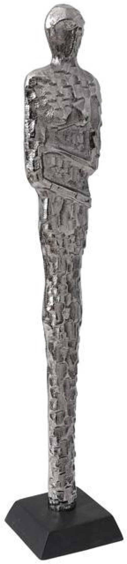 Διακοσμητικό Αγαλματίδιο FL29489 Fylliana Ασημί - Μαύρο ματ 11x11x62εκ. 11x11x62 εκ.