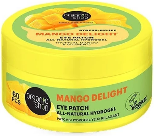 Organic Shop by Natura Siberica Mango Delight Stress Relief Natural Eye Patches, 60pcs