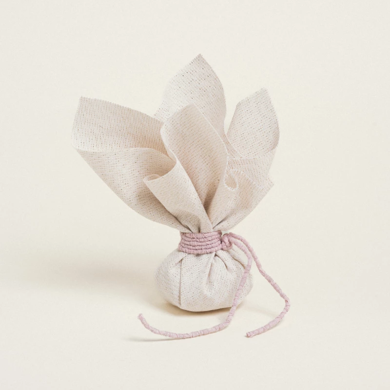 Beauty Home ΜΑΝΤΗΛΙ 27 x 27 cm ΕΚΡΟΥ ΧΡΥΣΟ LUREX