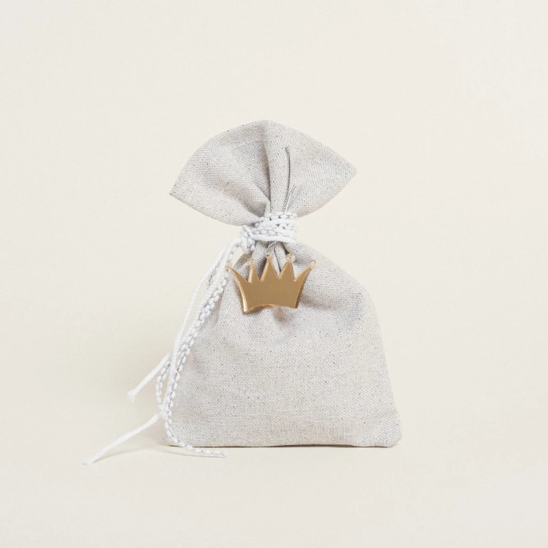 Beauty Home ΠΟΥΓΚΙ ΓΚΡΙ ΑΣΗΜΙ LUREX 12 x 17 cm