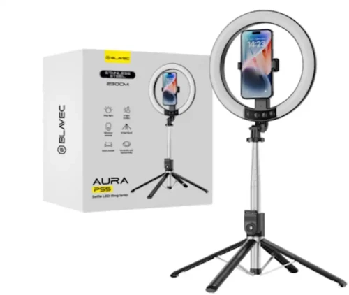 Blavec Selfie Ring lamp Aura LED Ring P-55 25cm tripod + remote control + 2,3 metres