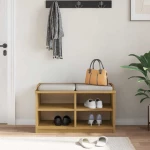 vidaXL Πάγκος διαδρόμου "SANDNES" 87x40x50 εκ. Πεύκο μασίφ ξύλο