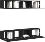 vidaXL Σετ επίπλου τηλεόρασης 4 pcs Μαύρη δρυς 80 x 30 x 30 εκ