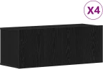 vidaXL Σετ επίπλου τηλεόρασης 4 pcs Μαύρη δρυς 80 x 30 x 30 εκ