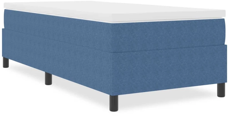 vidaXL Κρεβάτι με ελατήρια Μπλε 90 x 190 cm Βελούδο