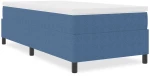 vidaXL Κρεβάτι με ελατήρια Μπλε 90 x 190 cm Βελούδο