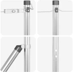 vidaXL Στύλος Περιφράξεων Άλλο 26 pcs Ασημί 3.2 x 3.2 x 150 εκ Ατσάλι