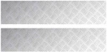 vidaXL Επιφάνειες Καρό 2 pcs Ασημί 90 x 20 cm Αλουμίνιο