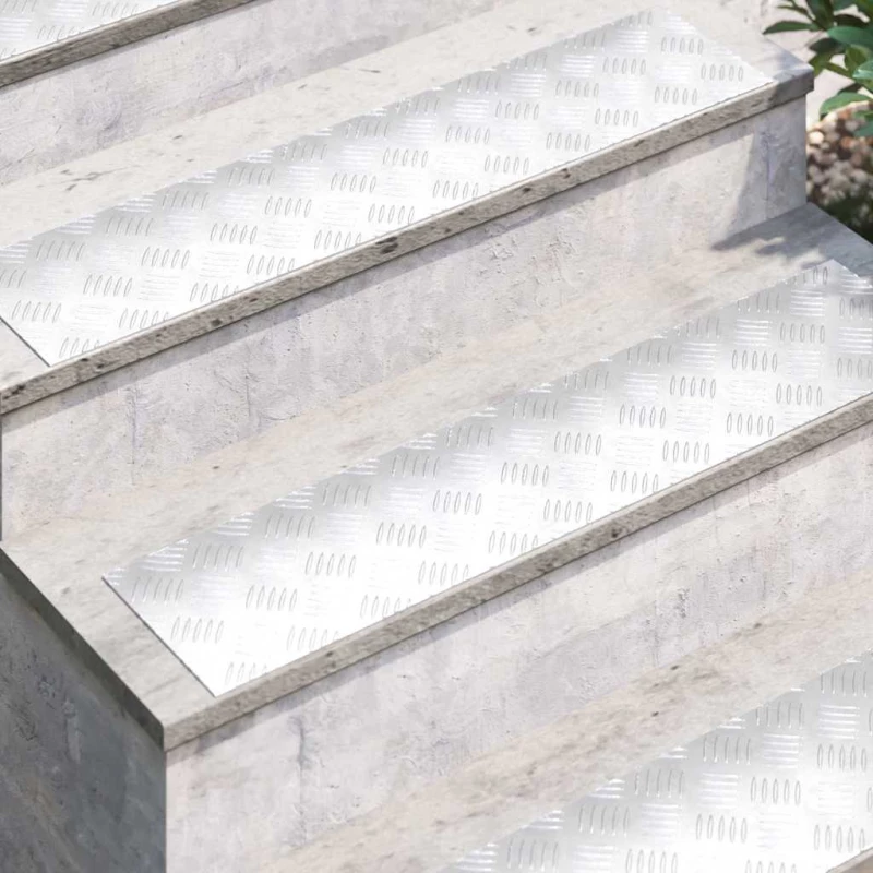 vidaXL Επιφάνειες Καρό 2 pcs Ασημί 90 x 20 cm Αλουμίνιο