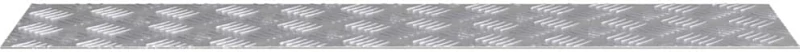 vidaXL Επιφάνειες Καρό 2 pcs Ασημί 90 x 20 cm Αλουμίνιο