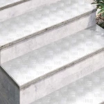 vidaXL Επιφάνειες Καρό 4 pcs Ασημί 100 x 30 cm Αλουμίνιο